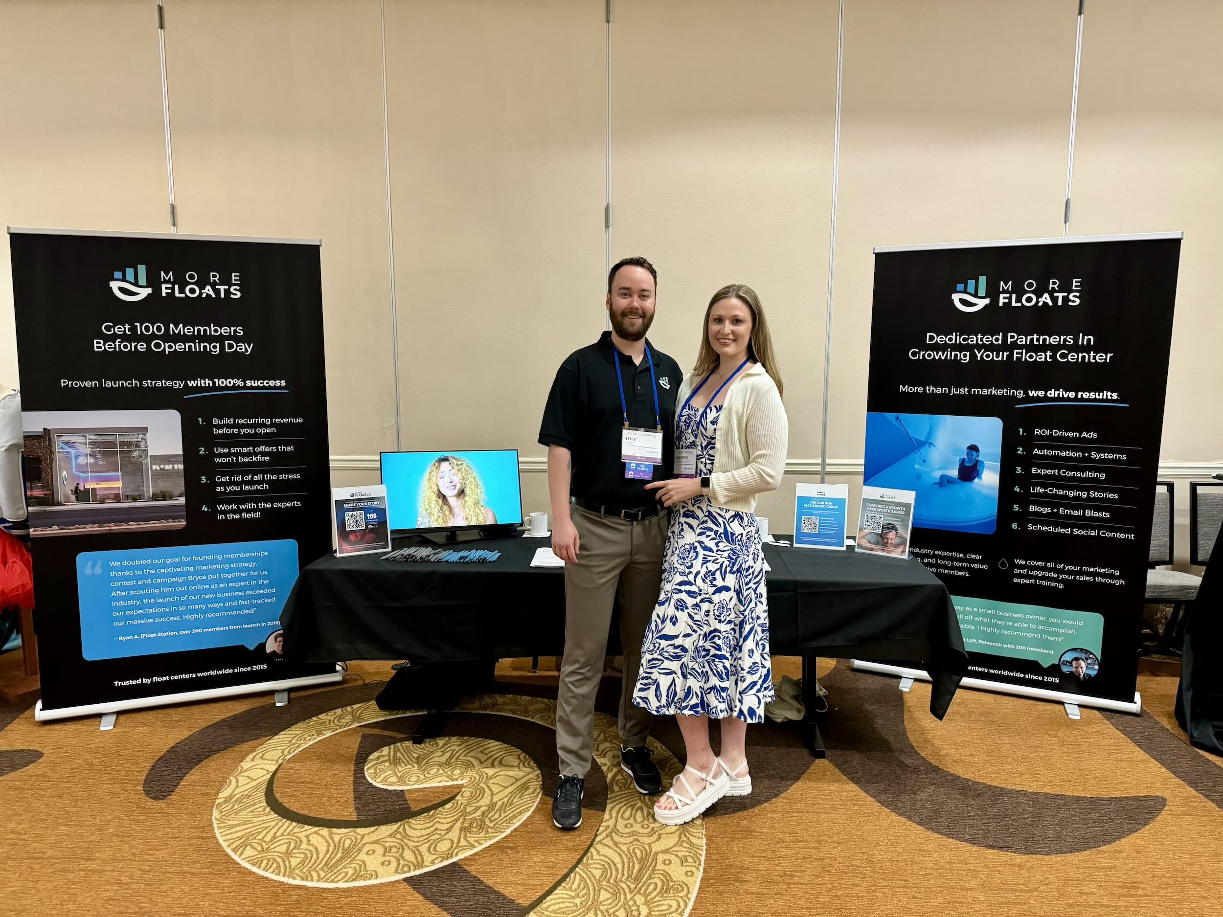 Bryce Evans and Emmanuelle Vallée-Cherrier at the 2024 Float Conference in San Antonio